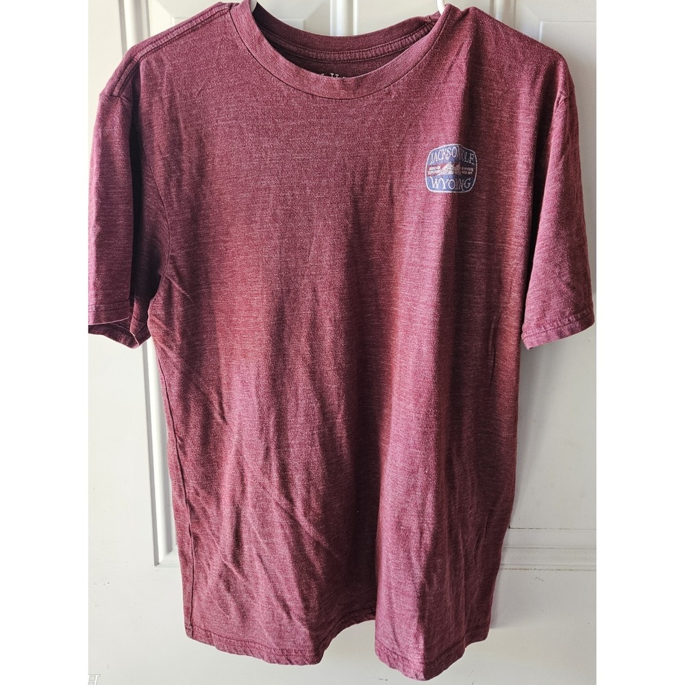 Jackson Hole Wyoming Graphic T-Shirt‎ Blue 84 Medium Triblend Outdoor Travel Tee